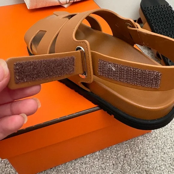 Authentic Hermes takara chypre gold Sandals 36 - Picture 9 of 13